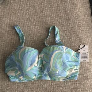 Shade & Shore Blue Green Bikini Top